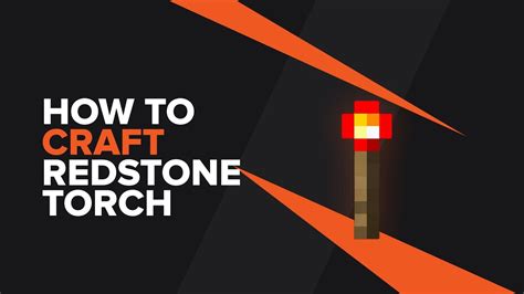 Minecraft how to make redstone torch