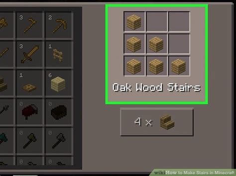 Minecraft how to make stairs