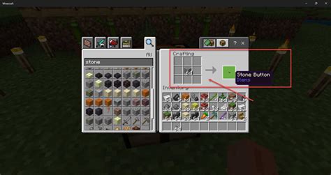 Minecraft how to make stone button