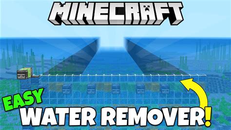 Minecraft how to remove water fast