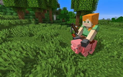Minecraft how to ride a pig