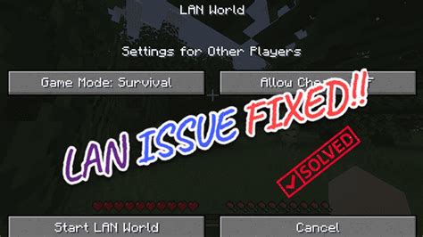Minecraft lan not showing up