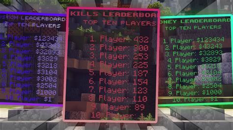 Minecraft leaderboard mod.  Say goodbye to static, boring scoreboards;...
