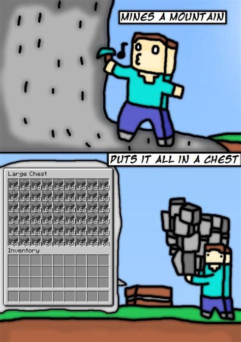 Share on Pinterest. Minecraft Logic. like. meh. 0. "Today, I am going to conquer three dimensions, build cities, feed my self, survive multiple zombie invasions, fight exploding bugs and thrive in this strange 16-bit world." Dies during the first night... add your own caption. 624 shares.. 