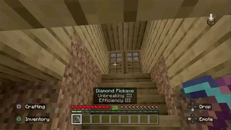 Minecraft lumbering enchantment.  In addition to blocks, the environment features plant...