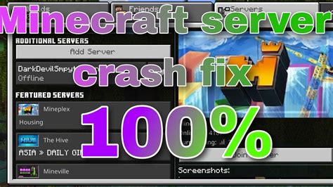 Minecraft server crash fix