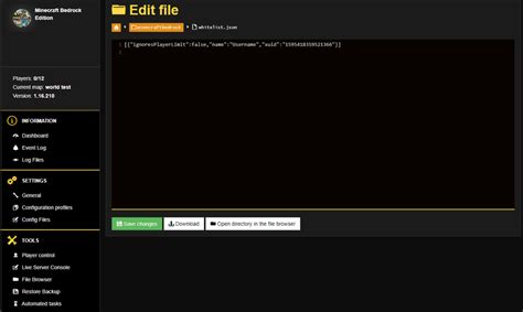 Minecraft server whitelist json.  Enable Whitelist To enable whitelist, yo...