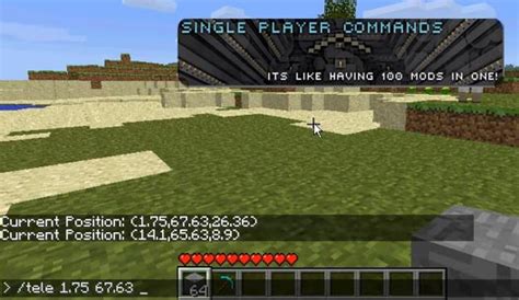 Minecraft single player commands download