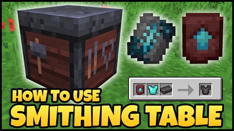 Minecraft smithing table use
