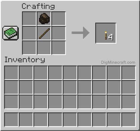 Minecraft torch recipe
