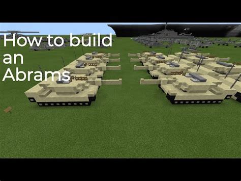 Minecraft tutorial How to build M1A2 Abrams Main Battle Tank (Simple