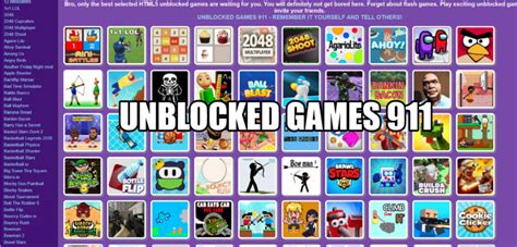 Unblocked Games 911 ¿Qué juegos puedo encontrar en Unblocked Games 911? Auque hay muchos juegos que podrás encontrar para jugarles en la misma página y libres de restricciones, estos son los que más destacan:. 