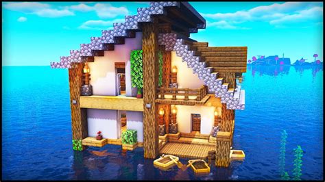 Minecraft water house tutorial