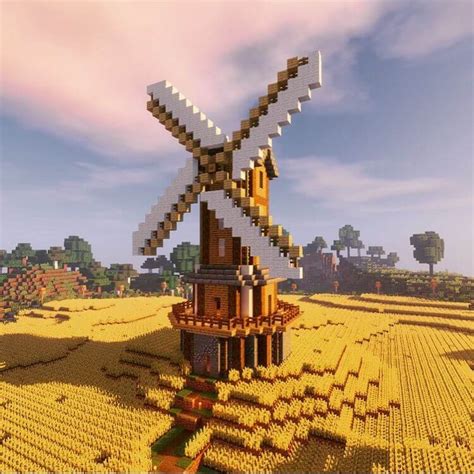 Minecraft windmill design. Windmills (0.12-77 and later) [] The amount of energy produced no longer depends on the elevation of the Windmill, but rain and thunder still increase power production. The power output can be improved by using a Windmill Sail on the hub to cover a single blade in fabric. The Windmill reaches maximum output once all 8 blades are improved this way. 