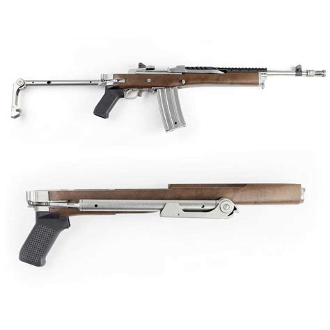 Mini 14 folding stock california legal. The Samson A-TM Folding Stock is the perfect complement to your Ruger Mini-14. Using the original molds and wood from the original stock maker, this is not a copy or a reproduction. It is a drop-in replacement stock, with walnut and stainless steel construction. 