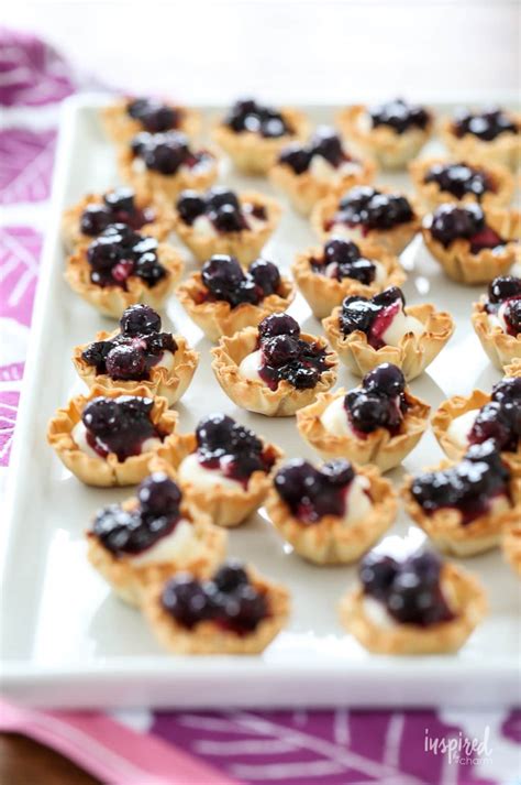 Mini Blueberry Cheesecake Bites - Inspired by Charm