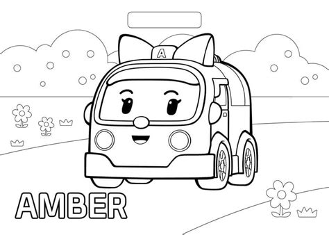 Mini Coloring Page Free Robocar Poli Coloring Pages