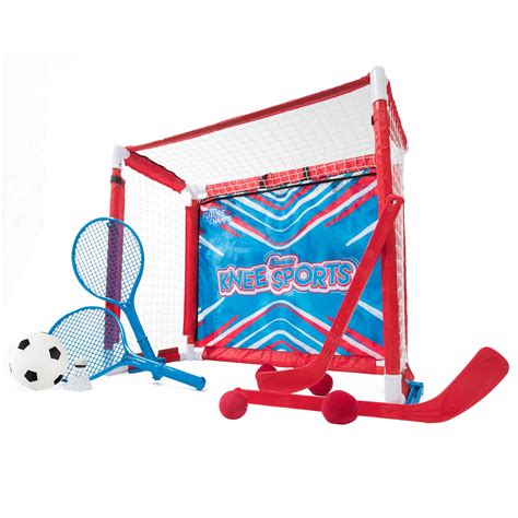 Mini Goal Knee Sport 6-In-1 Set: Hockey, Shootout, Volleyball