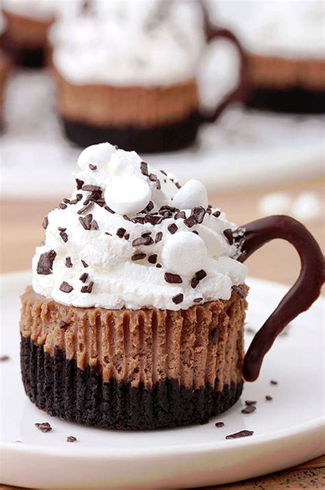 Mini Hot Chocolate Cheesecakes - You