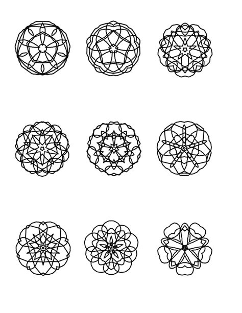 Mini Mandala Coloring Pages