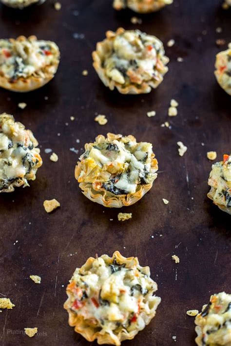 Mini Parmesan Spinach Phyllo Cup Appetizers