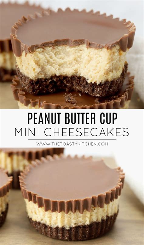 Mini Peanut Butter Cup Cheesecakes - The Toasty Kitchen