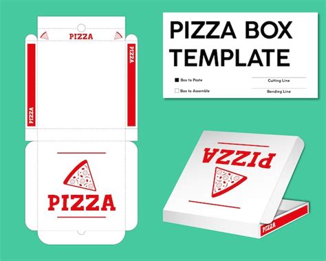 Mini Pizza Box Template Pizza boxes, Box template printable, Treat