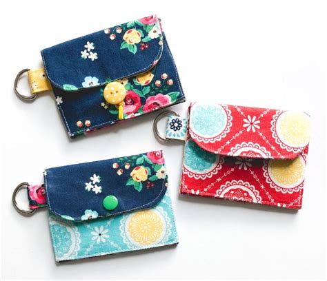 Mini Wallet Tutorial with three closure options Ameroonie Designs