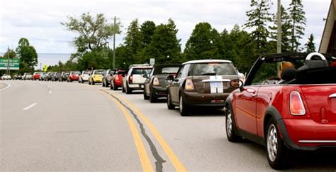 Mini cooper parade mackinac bridge. More than 1,300 vehicles gathered at the 2015 event to parade across the across the Mackinac Bridge. This year's event is set to take place on Mighty Mac on Aug. 5 and organizers are asking for ... 