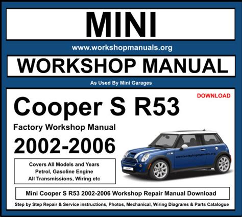 Mini cooper s r53 workshop manual. - Manual del usuario ford mondeo 2001.