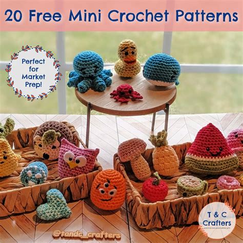 Mini crochet patterns free.  Perfect for beginners or experts.  This Flor...