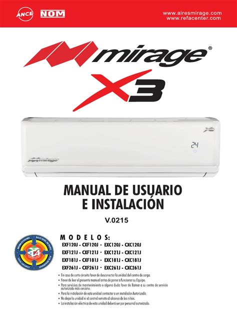 Mini split mirage air conditioner manual. - V fit cross trainer user manual.