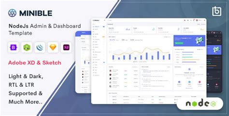 Minible Node Js Admin Dashboard Template By Themesbrand Themeforest