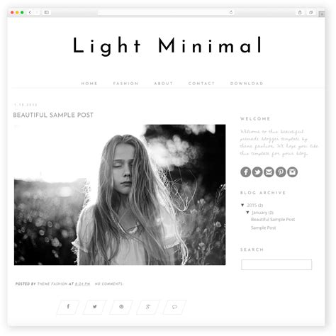 Minimal Blogger Template
