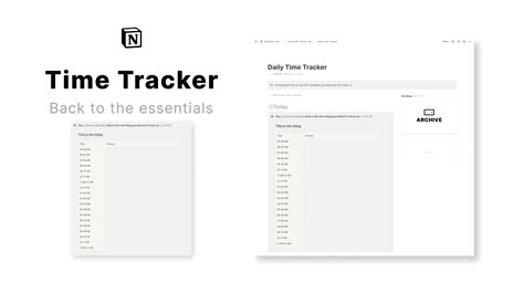 Minimal Notion Time Tracker