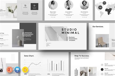 Minimal Powerpoint Template Design Cuts