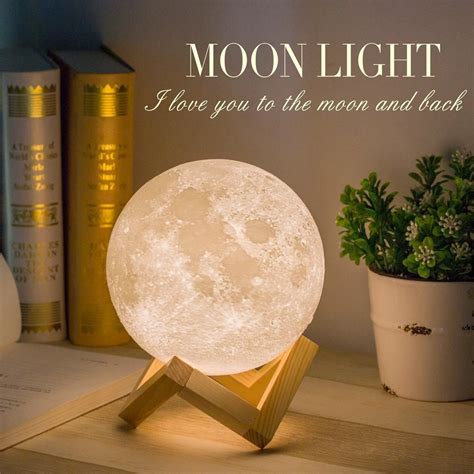 Minimalist LED Moon Lamp 3D Night Lamp Table Lamp Desk …