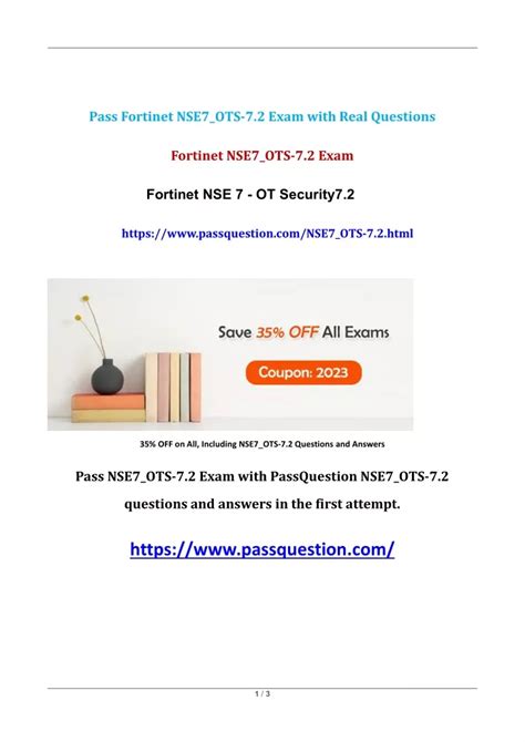 Minimum NSE7_OTS-7.2 Pass Score