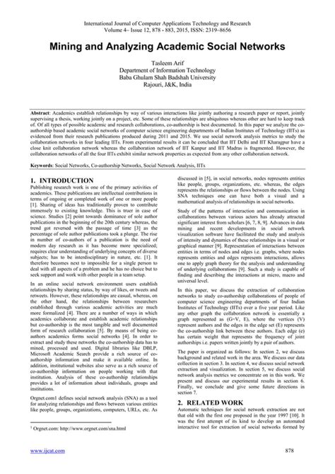 Mining And Analyzing Social Networks 1st Edition