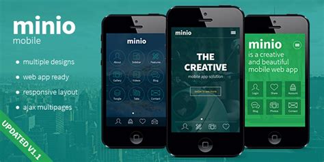 Minio Mobile HTML Template by Vladimir4 Codester
