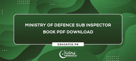 Ministry Of Defence Sub Inspector Past Papers Pdf Download