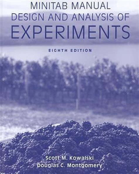 Minitab manual design and analysis of experiments. - Human biology lab manual mader 12th ed.