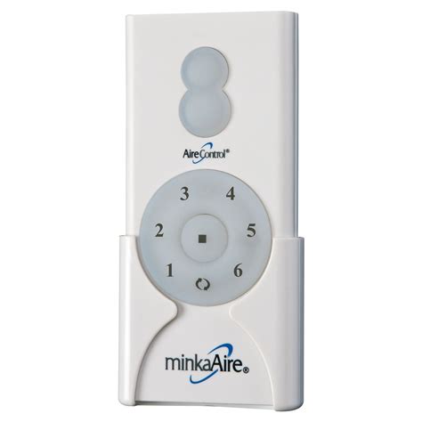 The RC400 Reversible 6-Speed Remote Control is designed for use with Minka-Aire fans. This Remote Control features reversibility, six fan speeds and a full range light dimmer. It operates with a range of up to 20-40 feet depending on construction materials used in the location the fan is hung in. Each Wall Control includes Brown, …. 
