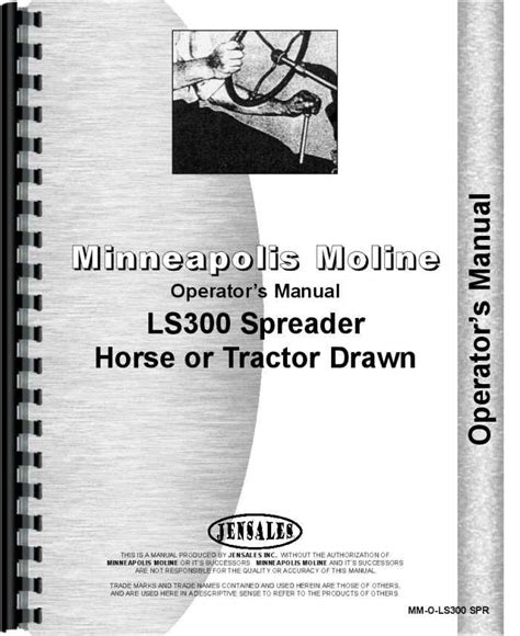 Minneapolis moline ls 300 manure spreader horse or tractor drawn operators manual. - Physics for the life sciences solutions manual.
