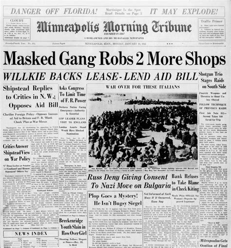 Minneapolis tribune archives. Star Tribune (Minneapolis - St. Paul) archive from 1867-2023 - Star Tribune (Minneapolis - St. Paul) Archive Star Tribune (Minneapolis - St. Paul) Years available: 1867 - 2023 Give... 