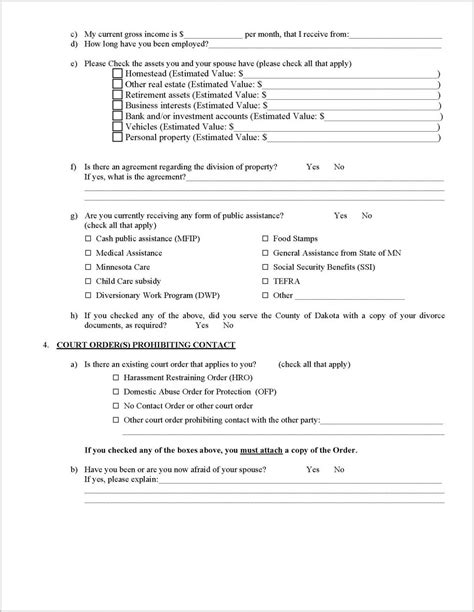 Minnesota Divorce Forms Download Form Resume Examples