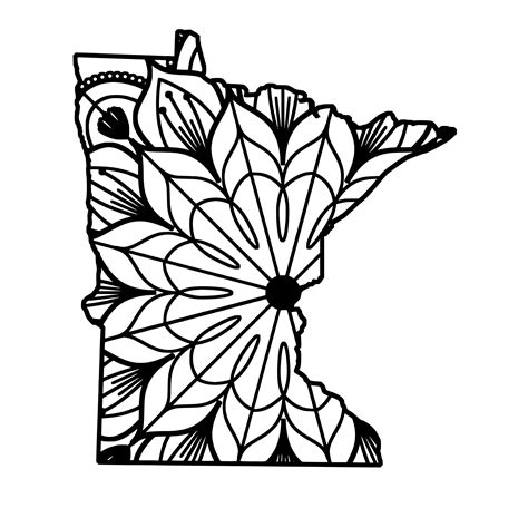 Minnesota Map Mandala Minnesota Map Mandala Svg FREE Use Code