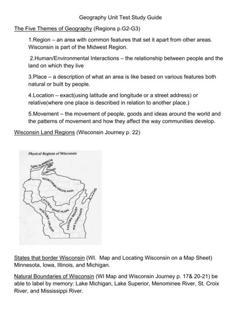 Minnesota geography unit test study guide. - The hiding place study guide answers.
