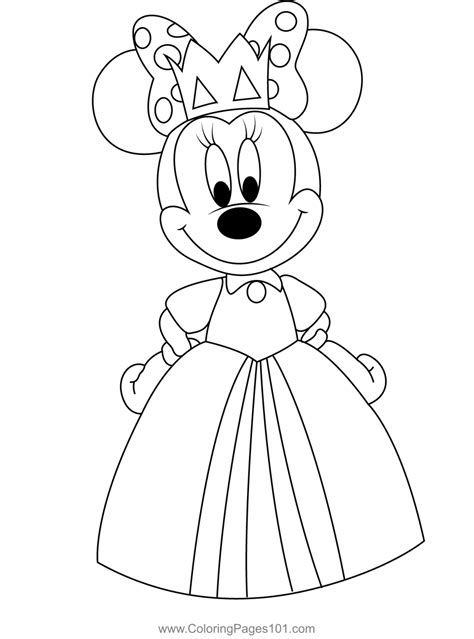 Minnie Mouse Princess Coloring Pages Get Coloring Pages