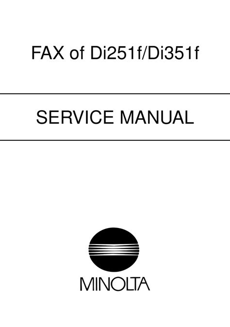 Minolta fax of di200f di251f di351f service manual. - Craftsman garage door opener model 139 manual.